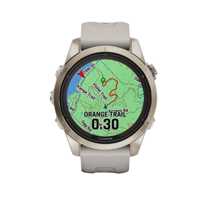 Garmin Fenix 7S Pro Sapphire Solar, Soft Gold with Light Sand Band (010-02776-14)