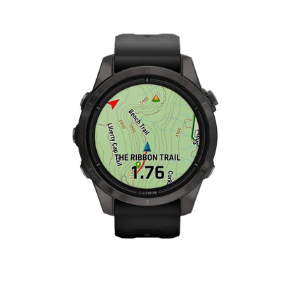 Garmin Epix Pro (Gen 2), 42 mm Sapphire Edition Carbon Gray DLC Titanium with Black Band (010-02802-14)