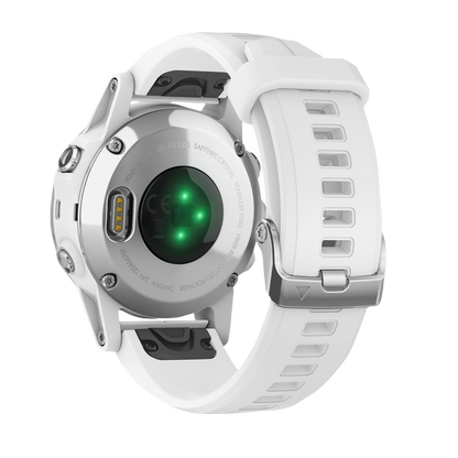 Garmin Fenix 5S Plus Sapphire White w/ Carrara White Band (010-01987-00)