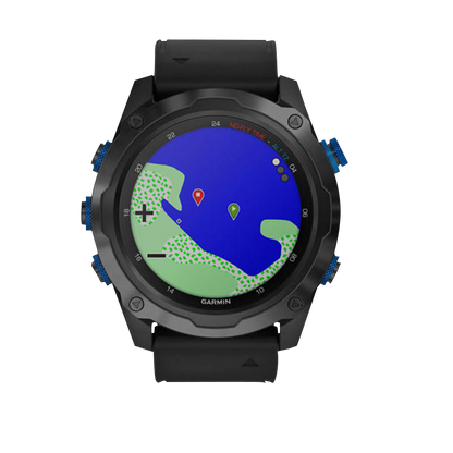 Garmin Descent Mk2i Titanium Carbon Gray DLC avec bracelet noir (remis à neuf certifié Garmin)