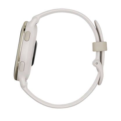 Garmin Vivoactive 5, Cream Gold Aluminum Bezel with Ivory Case and Silicone Band (010-02862-11) by Garmin