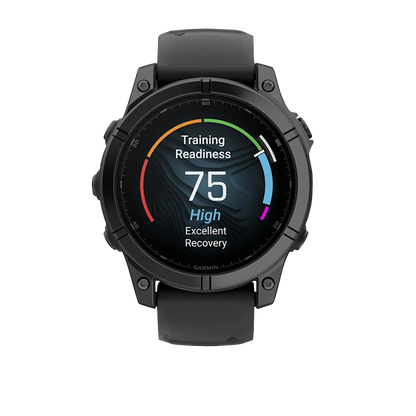 Garmin Fenix E, 47 mm AMOLED, Slate Gray Steel with Black Silicone Band (010-03025-03)