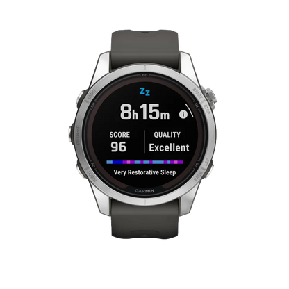 Garmin Fenix 7S Pro Solar Edition Silver with Graphite Band (010-02776-00)