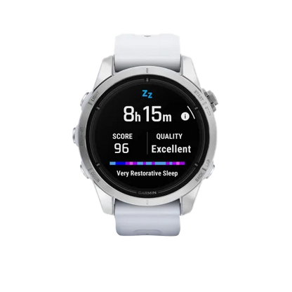 Garmin Epix Pro (Gen 2), 42 mm Standard Edition Silver with Whitestone Band (010-02802-00)
