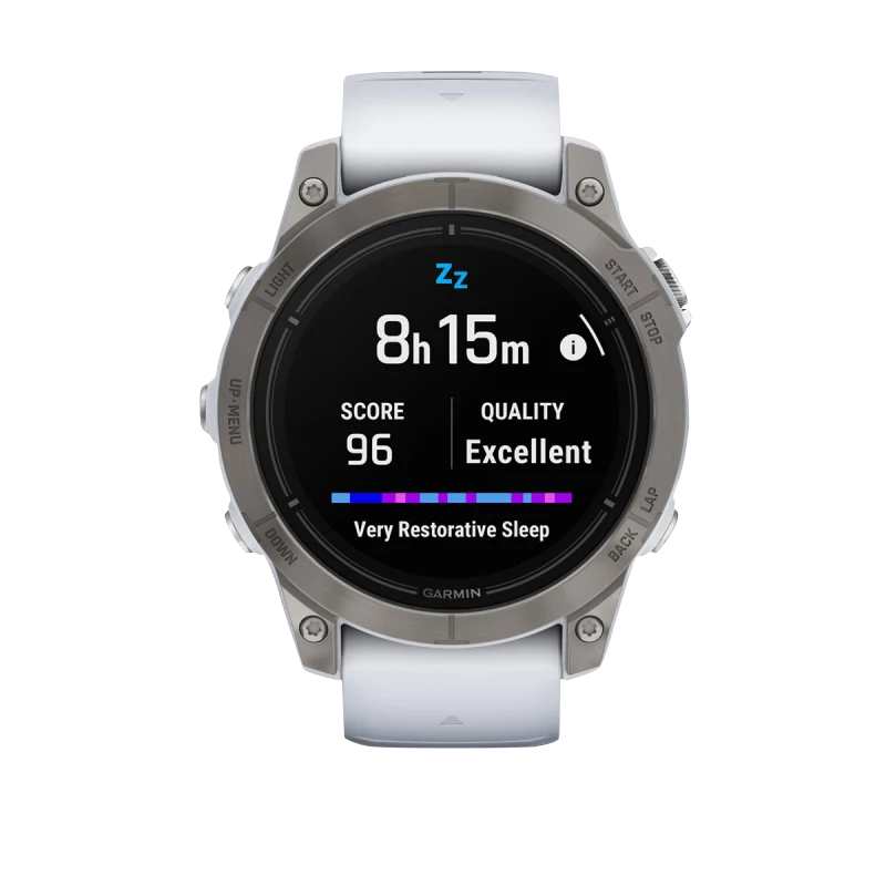Garmin Epix Pro (Gen 2), 47mm Sapphire, Titanium w/ Whitestone Band (Garmin Certified Refurbished)