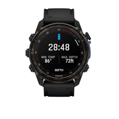 Garmin Descent Mk3i, 51 mm Carbon Gray DLC Titanium with Black Silicone Band and Descent T2 Transceiver
