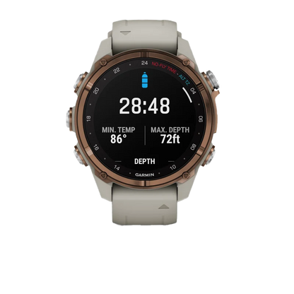 Garmin Descent Mk3i, 43 mm Bronze PVD Titanium with French Gray Silicone Band and Descent T2 Transceiver