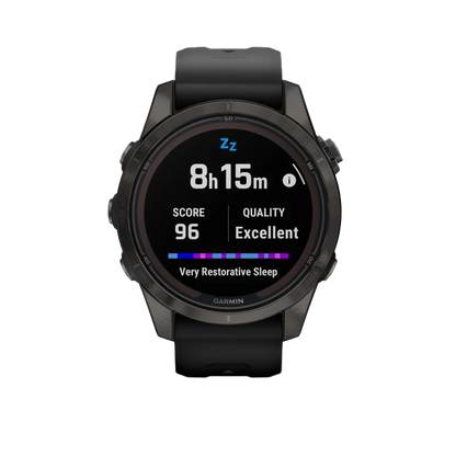 Garmin Fenix 7S Pro Sapphire Solar, Carbon Gray Titanium with Black Band (010-02776-10)