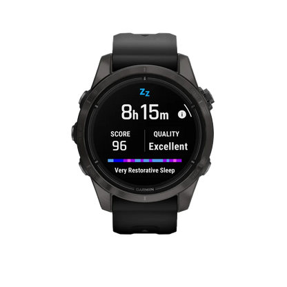 Garmin Epix Pro (Gen 2), 42 mm Sapphire Edition Carbon Gray DLC Titanium with Black Band (010-02802-14)