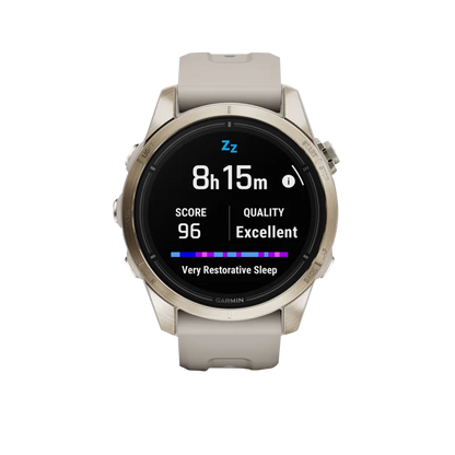 Garmin Epix Pro (Gen 2), 42 mm Sapphire Edition Soft Gold with Light Sand Band (010-02802-10)