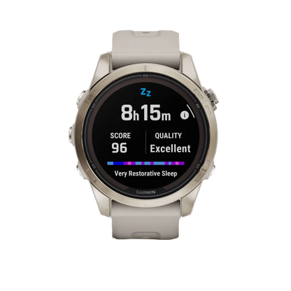 Garmin Fenix 7S Pro Sapphire Solar, Soft Gold with Light Sand Band (010-02776-14)