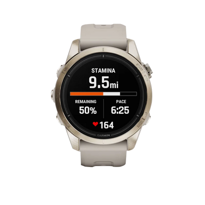 Garmin Epix Pro (Gen 2), 42 mm Sapphire Edition Soft Gold with Light Sand Band (010-02802-10)