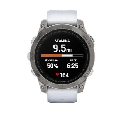Garmin Epix Pro (Gen 2), 47mm Sapphire, Titanium w/ Whitestone Band (Garmin Certified Refurbished)