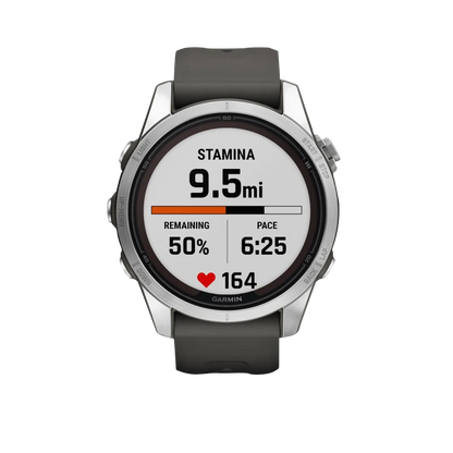 Garmin Fenix 7S Pro Solar Edition Silver with Graphite Band (010-02776-00)