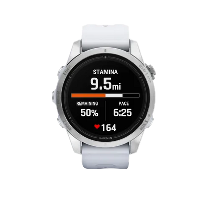 Garmin Epix Pro (Gen 2), 42 mm Standard Edition Silver with Whitestone Band (010-02802-00)