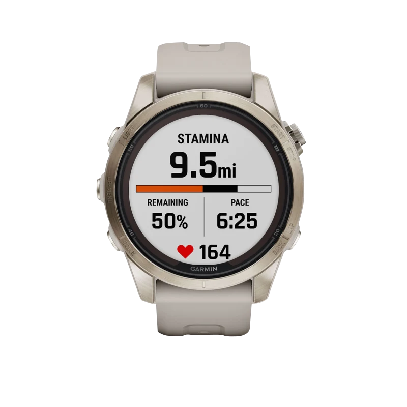 Garmin Fenix 7S Pro Sapphire Solar, Soft Gold with Light Sand Band (010-02776-14)