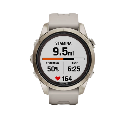 Garmin Fenix 7S Pro Sapphire Solar, Soft Gold with Light Sand Band (010-02776-14)