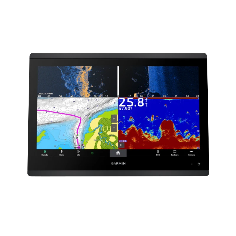 Garmin GPSMAP 1643xsv SideVü, ClearVü and Traditional CHIRP Sonar with Mapping (010-02919-03)