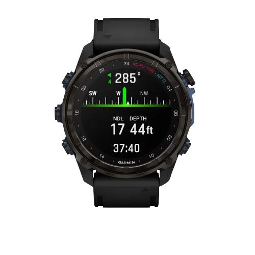 Garmin Descent Mk3i, 51 mm Carbon Gray DLC Titanium with Black Silicone Band (010-02752-10)