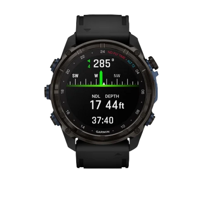 Garmin Descent Mk3i, 51 mm Carbon Gray DLC Titanium with Black Silicone Band (010-02752-10)