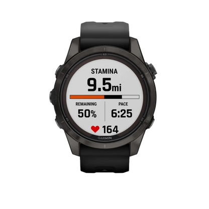 Garmin Fenix 7S Pro Sapphire Solar, Carbon Gray Titanium with Black Band (010-02776-10)
