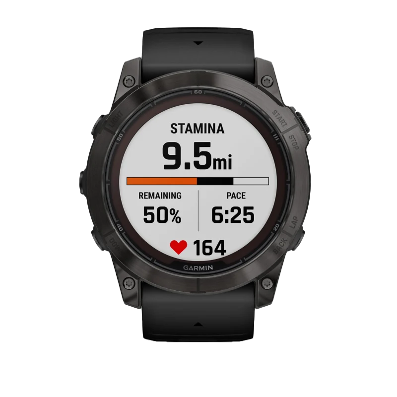 Garmin Fenix 7X Pro Sapphire Solar, Carbon Gray Titanium w/ Black Band (010-02778-10)