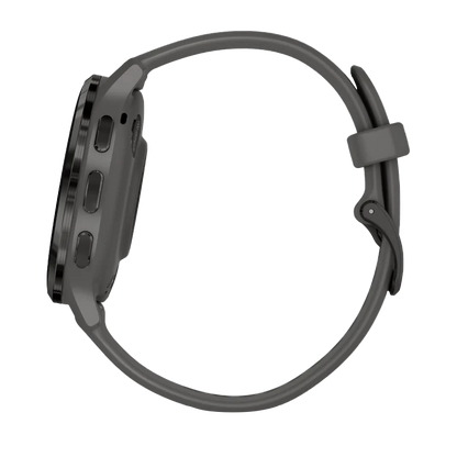 Garmin Venu 3S, 41 mm Slate Stainless Steel Bezel with Pebble Gray Case and Silicone Band (010-02785-00)