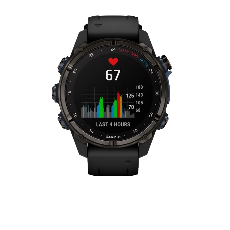 Garmin Descent Mk3i, 43 mm Carbon Gray DLC Titanium with Black Silicone Band (010-02753-10)