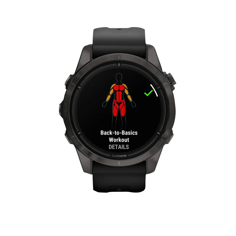 Garmin Epix Pro (Gen 2), 42 mm Sapphire Edition Carbon Gray DLC Titanium with Black Band (010-02802-14)