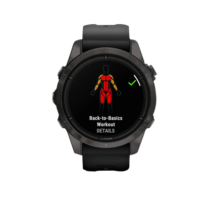 Garmin Epix Pro (Gen 2), 42 mm Sapphire Edition Carbon Gray DLC Titanium with Black Band (010-02802-14)
