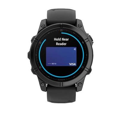 Garmin Fenix E, 47 mm AMOLED, Slate Gray Steel with Black Silicone Band (010-03025-03)
