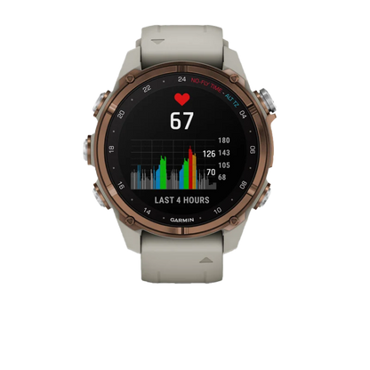 Garmin Descent Mk3i, 43 mm Bronze PVD Titanium with French Gray Silicone Band and Descent T2 Transceiver