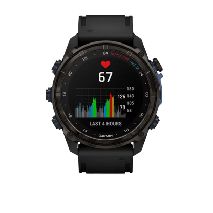 Garmin Descent Mk3i, 51 mm Carbon Gray DLC Titanium with Black Silicone Band (010-02752-10)