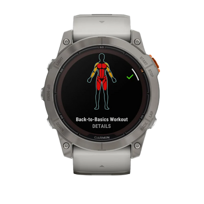 Garmin Fenix 7X Pro Sapphire Solar Edition Titanium with Fog Gray/Ember Orange Band (010-02778-14)