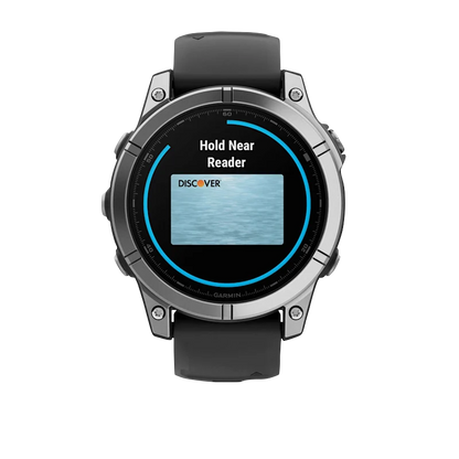 Garmin Fenix E, 47 mm AMOLED, Stainless Steel with Black Silicone Band (010-03025-02)