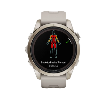 Garmin Fenix 7S Pro Sapphire Solar, Soft Gold with Light Sand Band (010-02776-14)