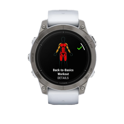 Garmin Epix Pro (Gen 2), 47mm Sapphire, Titanium w/ Whitestone Band (Garmin Certified Refurbished)