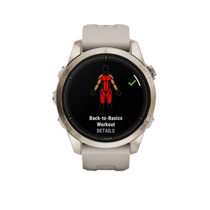 Garmin Epix Pro (Gen 2), 42 mm Sapphire Edition Soft Gold with Light Sand Band (010-02802-10)