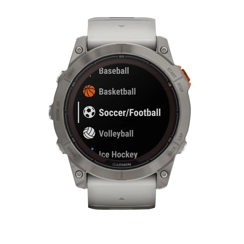 Garmin Fenix 7X Pro Sapphire Solar Edition Titanium with Fog Gray/Ember Orange Band (010-02778-14)