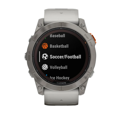 Garmin Fenix 7X Pro Sapphire Solar Edition Titanium with Fog Gray/Ember Orange Band (010-02778-14)