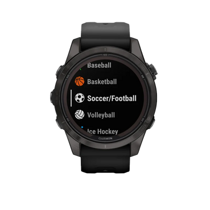 Garmin Fenix 7S Pro Sapphire Solar, Carbon Gray Titanium with Black Band (010-02776-10)