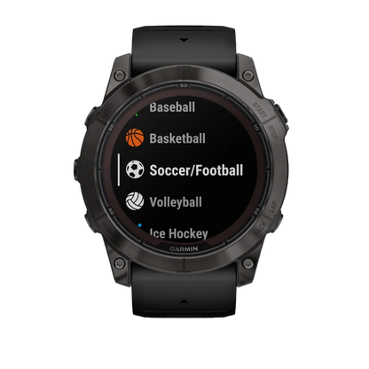 Garmin Fenix 7X Pro Sapphire Solar, Carbon Gray Titanium w/ Black Band (010-02778-10)