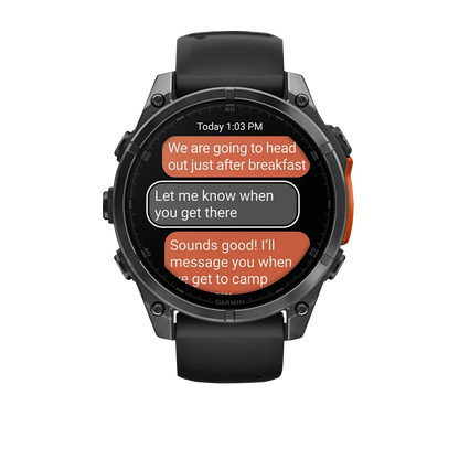 Garmin Fenix 8, 51 mm AMOLED, Slate Gray with Black Silicone Band (010-02905-00)