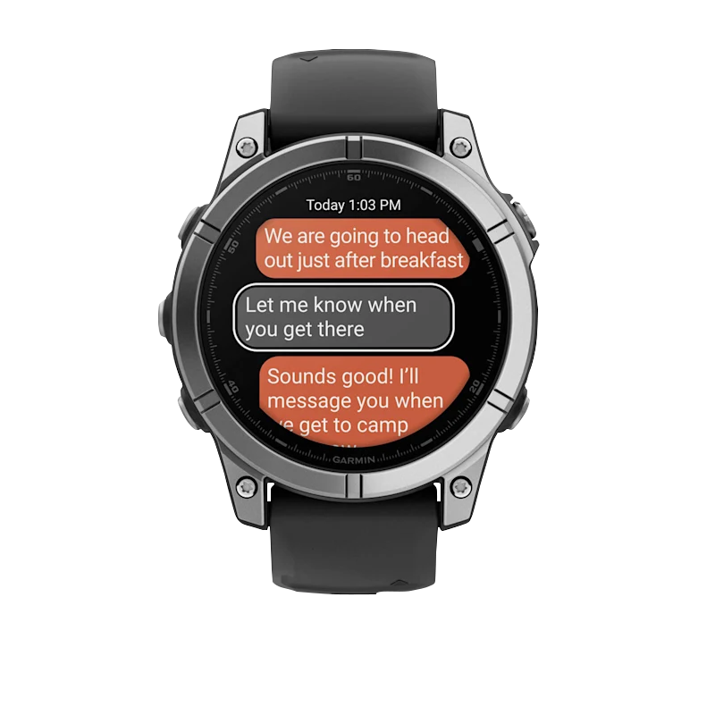 Garmin Fenix E, 47 mm AMOLED, Stainless Steel with Black Silicone Band (010-03025-02)