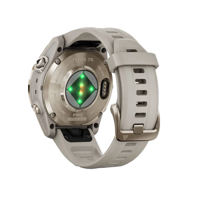 Garmin Fenix 7S Pro Sapphire Solar, Soft Gold with Light Sand Band (010-02776-14)