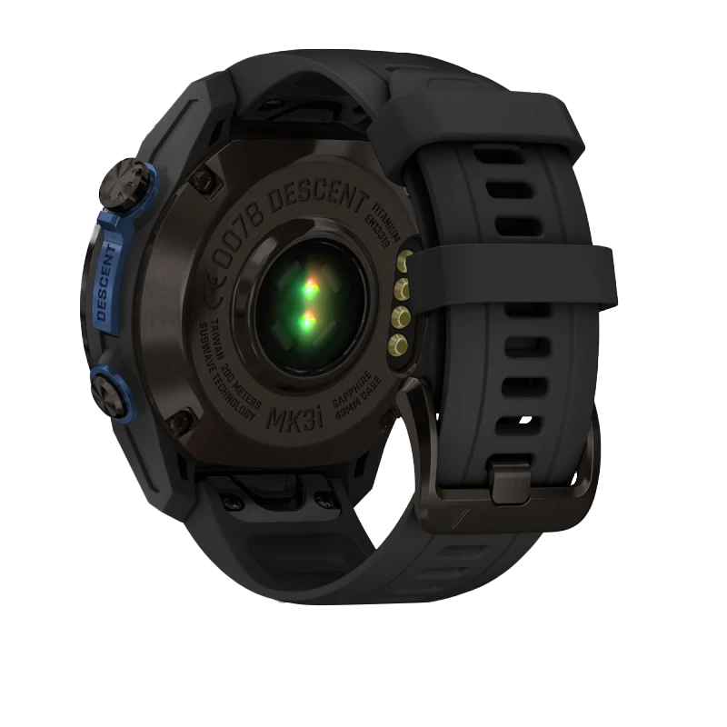 Garmin Descent Mk3i, 43 mm Carbon Gray DLC Titanium with Black Silicone Band (010-02753-10)