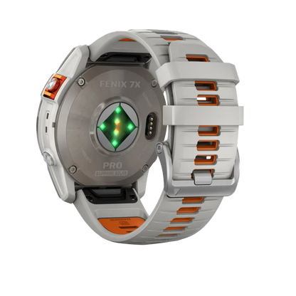 Garmin Fenix 7X Pro Sapphire Solar Edition Titanium with Fog Gray/Ember Orange Band (010-02778-14)