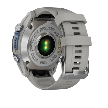 Garmin Descent Mk3, 43 mm en acier inoxydable avec bracelet en silicone gris brouillard (010-02753-03)
