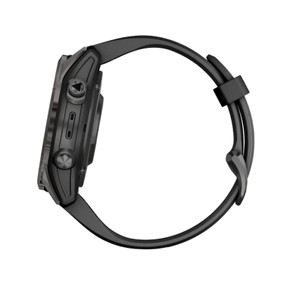 Garmin Fenix 7S Pro Sapphire Solar, Carbon Gray Titanium with Black Band (010-02776-10)