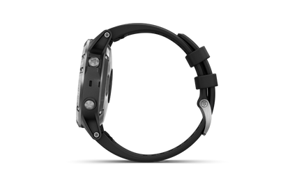 Garmin Fenix 5 Plus, Silver with Black Band (010-01988-10)